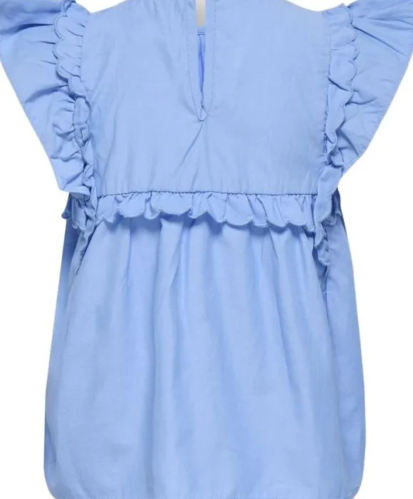 KMGCLARE SS RUFFLE TOP WVN
