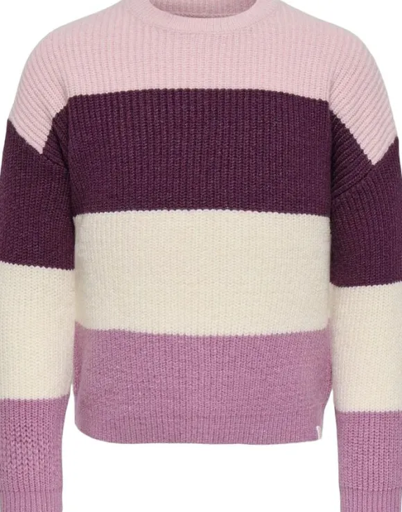KMGSANDY L/S STRIPE PULLOVER KNT NO