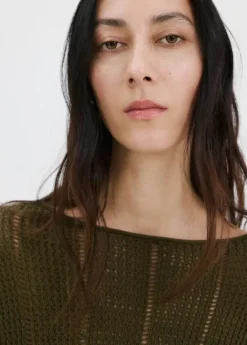 Knitted ribbed sweater