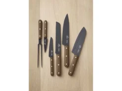 Knivset Phenix Walnut 6 delar Svart/Valnötträ