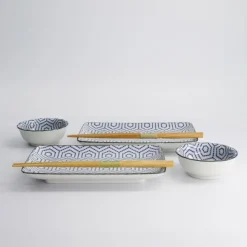 Kotobuki Sushi Giftset 6pcs Kikko 20.5x13.2x2. 2cm & 9.3x3. 2c