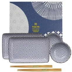 Kotobuki Sushi Giftset 6pcs Kikko 20.5x13.2x2. 2cm & 9.3x3. 2c