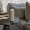 LED pillar candle, Oyster Grey, Smooth, 7,8x20 cm