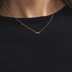 LUCK recycled necklace gold-plated