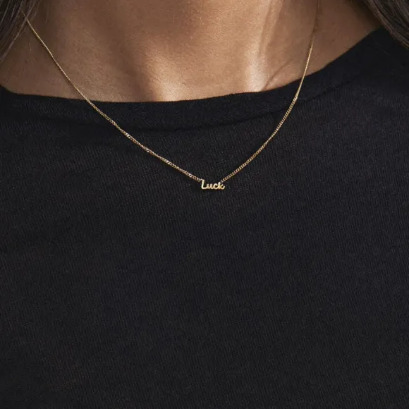 LUCK recycled necklace gold-plated