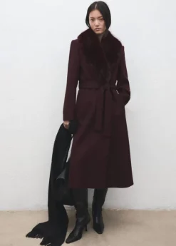 Manteco wool coat with fur collar