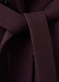 Manteco wool coat with fur collar