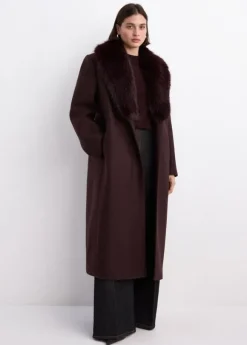 Manteco wool coat with fur collar