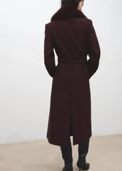 Manteco wool coat with fur collar