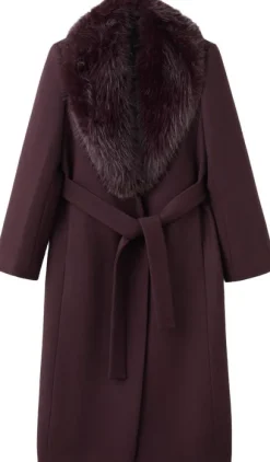 Manteco wool coat with fur collar