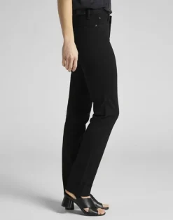 Marion straight black rinse jeans
