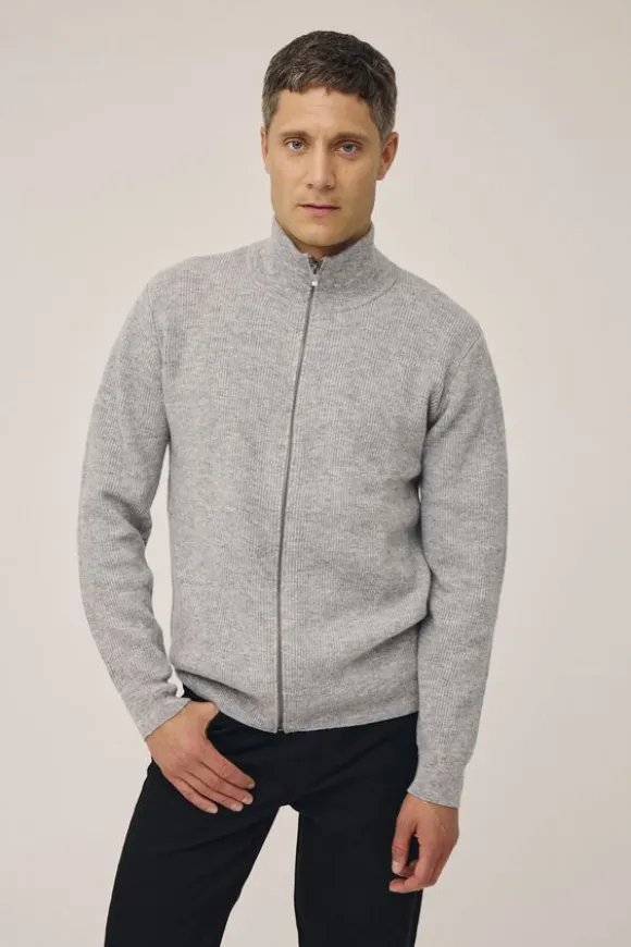 Maryn 4 Cardigan m. lynlås - 100% lammeuld RWS