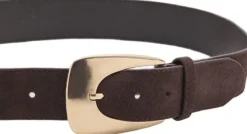 Maxi buckle split suede belt