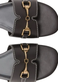 Metallic detail strap sandal