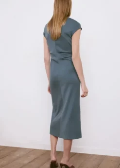 Midi-dress with draped detail