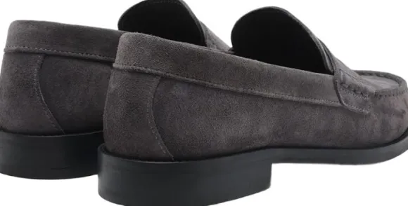 Miles Penny Loafer - Charcoal Suede