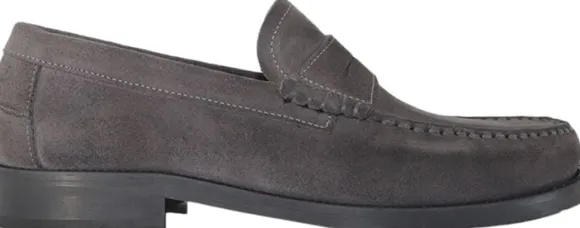 Miles Penny Loafer - Charcoal Suede