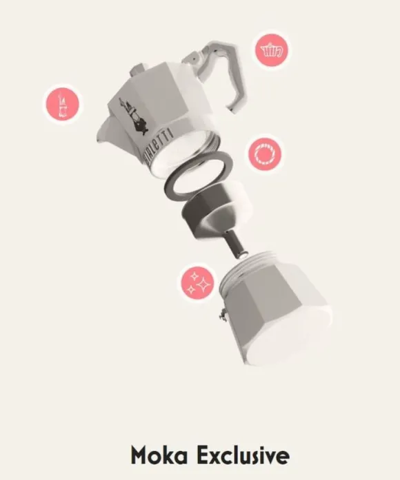 Moka Exclusive espressokande, 3 kop Bialetti