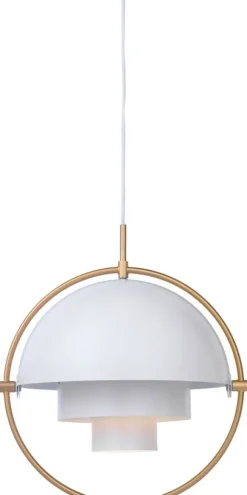 Multi-Lite Pendant (Base: Brass, Shade: White Semi Matt)