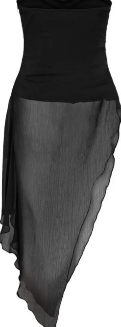 NMISABEL S/L CHIFFON BANDEAU TOP