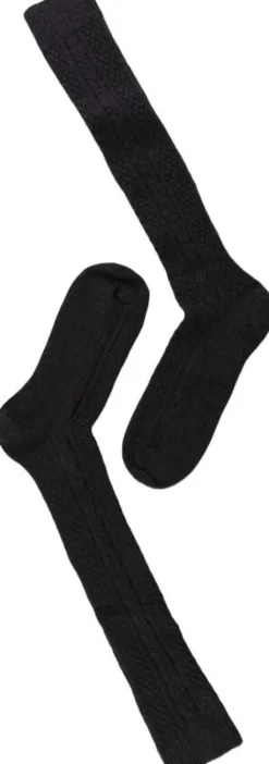Note Wool Cable Knee High