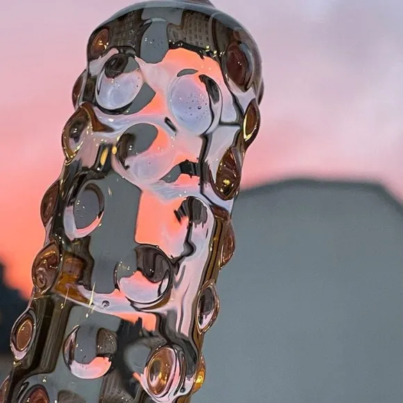 Nubby glass dildo