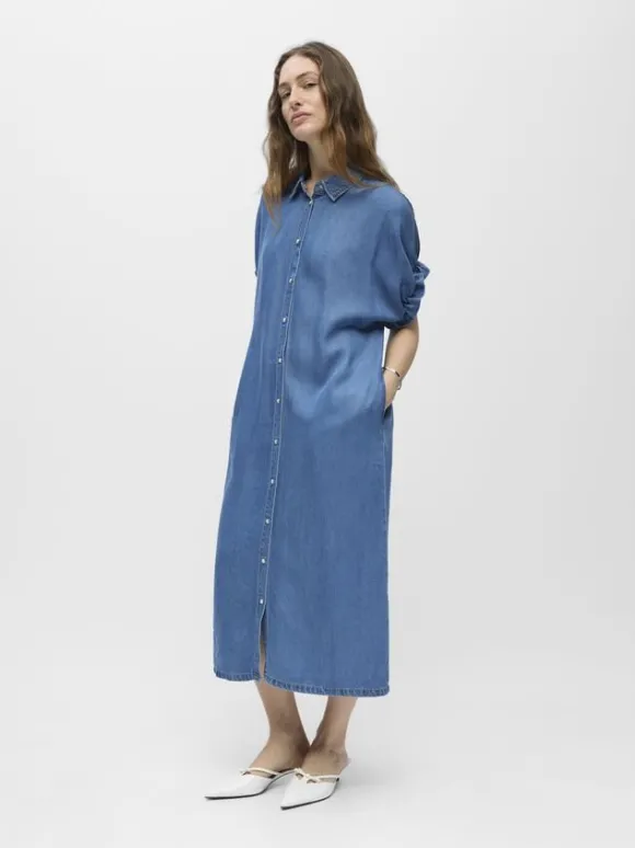 OBJFRAME TIANA 2/4 LO DENIM DRESS D