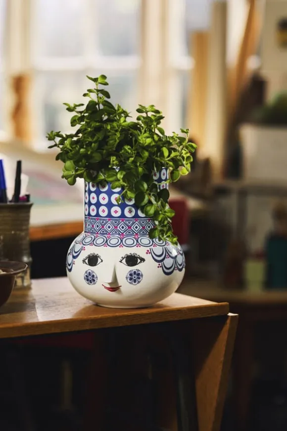Olga Vase H20 cm blå