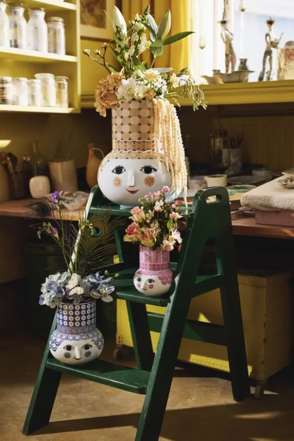 Olga Vase H20 cm blå
