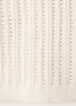 Openwork knit cardigan
