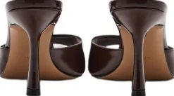 Patent leather high-heeled sandals