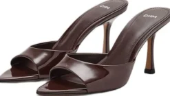 Patent leather high-heeled sandals