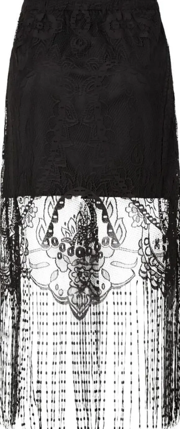PCCLAIR HW ANKLE LACE TASSELS SKIRT