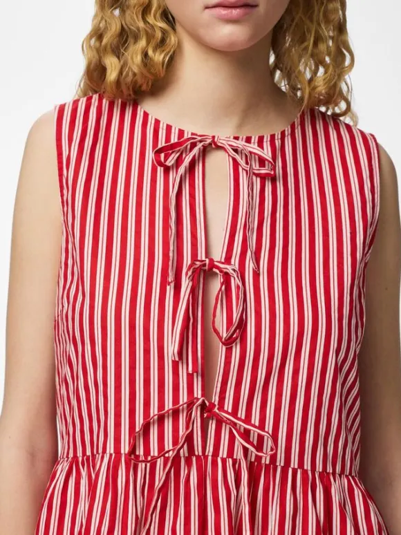 PCJOLLY SL TIE SHORT DRESS WVN NOOS