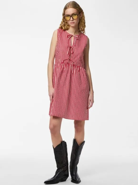 PCJOLLY SL TIE SHORT DRESS WVN NOOS