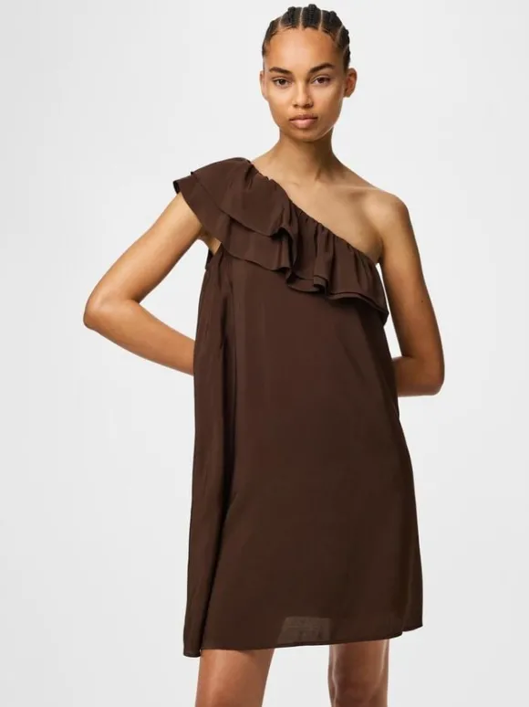 PCPENELOPE ONE-SHOULDER DRESS WVN