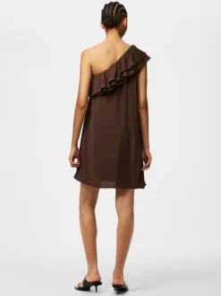 PCPENELOPE ONE-SHOULDER DRESS WVN