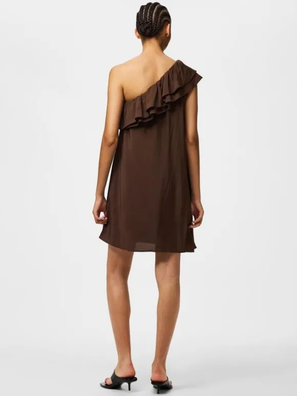 PCPENELOPE ONE-SHOULDER DRESS WVN