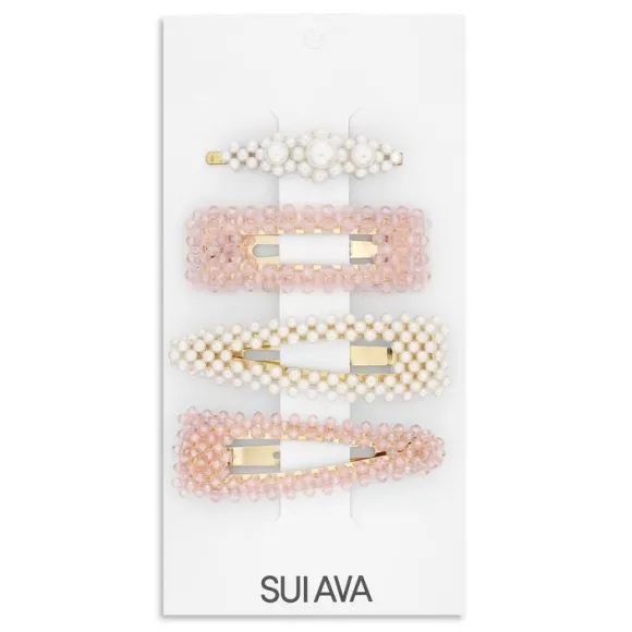 Pearly Hair Clips // 4 pcs