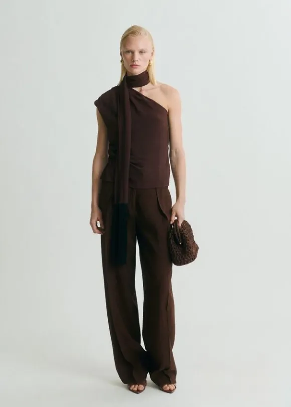 Pleat detail trousers