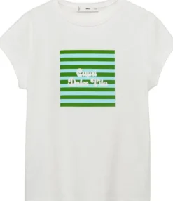 Printed cotton-blend t-shirt