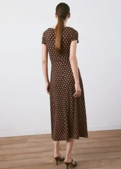 Printed midi-dress