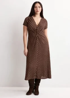 Printed midi-dress