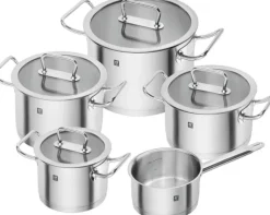 Pro 5-st, Gryt & kastrullset, Silver