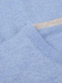 Pullover Knitted Crew Neck With Patch Merino Wool