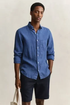 REG GMNT DYED LINEN SHIRT