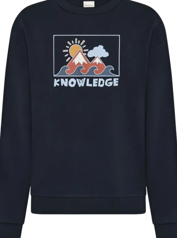 Relaxed printed crew neck