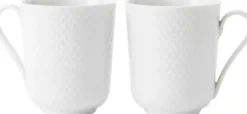 Rhombe mugg 33cl, white 2 st.