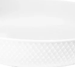Rhombe Serveringsskål Ø28 cm hvid