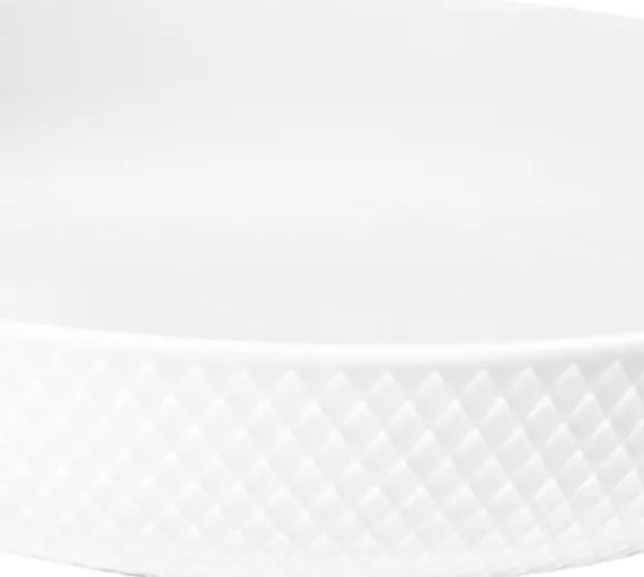 Rhombe Serveringsskål Ø28 cm hvid